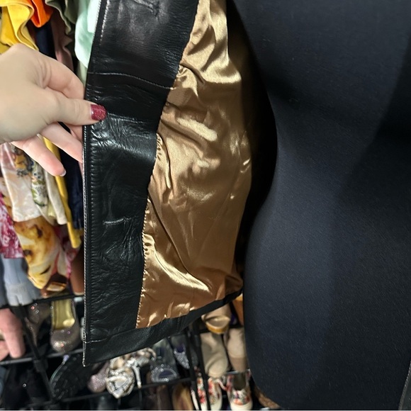 Jim and Mary Lou Black 100% Leather Jacket Vintage XS - Picture 5 of 11